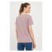 Bavlnené tričko Guess ADELE fialová farba,, V2YI07 K8HM0