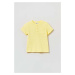 Detské bavlnené tričko OVS žltá farba, jednofarebný