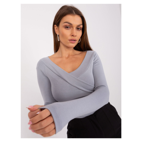 Women's grey viscose blouse