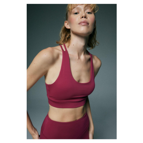 DEFACTO Fit Crew Neck Printed Sports Bra