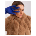 Cobalt blue touch gloves with decorative strap