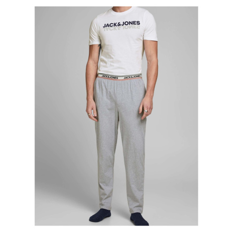 Grey-white pajamas with Jack & Jones Jacjones print - Men