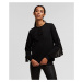 Mikina Karl Lagerfeld Bow & Ruffle Sweatshirt Čierna