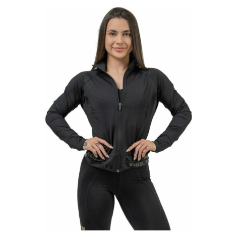 Nebbia Zip-Up Jacket INTENSE Warm-Up Black Fitness mikina