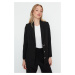 Trendyol Black Woven Lined Double Breasted Closeup Blazer Jacket