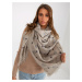 Veľkoobchodný online dámsky šedý vzorovaný šál