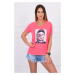 Blouse with women's graphics pink neon