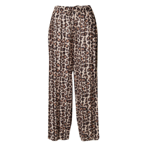 ABOUT YOU Plisované nohavice 'Viviana'  béžová / hnedá / tmavohnedá