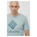 Športové tričko Columbia Pacific Crossing II tyrkysová farba, s potlačou, 2036472