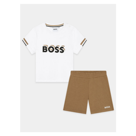 Boss Súprava Tričko a šortky J50624 S Béžová Regular Fit Hugo Boss