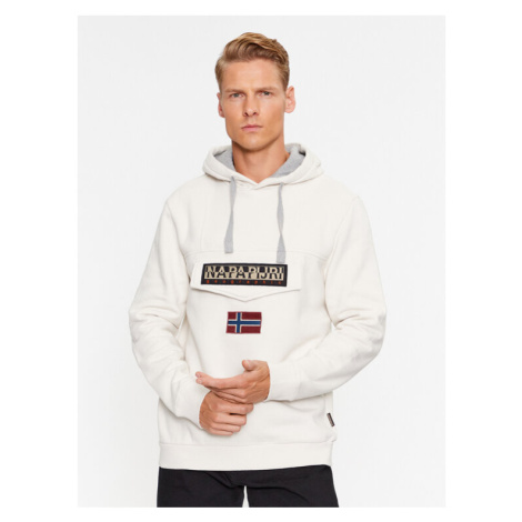 Napapijri Mikina Unisex Burgee Wint2 NP0A4GJD Écru Regular Fit