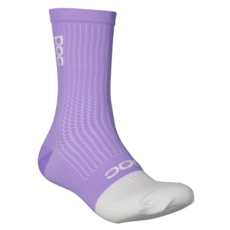 POC Cyklistické ponožky klasické - FLAIR - fialová/biela