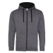 Just Hoods Dámska mikina na zips JH053 Charcoal -Heather