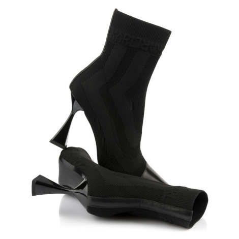 Členková Obuv Karl Lagerfeld Debut Ii Mix Knit Ankle Boot Čierna