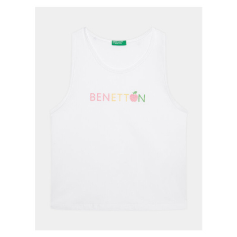 United Colors Of Benetton Top 3I1XGH00K Biela Regular Fit