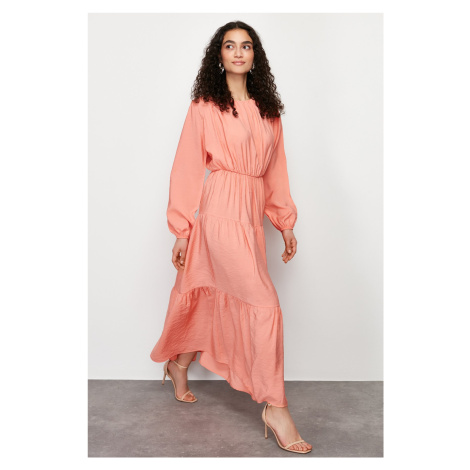 Trendyol Peach Balloon Sleeve Woven Dress