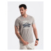 Ombre Men's San Francisco printed cotton t-shirt - ash