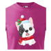 Detské tričko s potlačou Vianočného buldočeka - roztomilé detské tričko