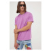 Bavlnené tričko Levi's fialová farba, jednofarebné
