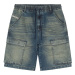 Šortky Diesel D-Krooley-Cargo-Short Jogg Sho Denim Blue