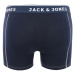 JACK & JONES Boxerky 'JACSIMPLE'  tmavomodrá / biela