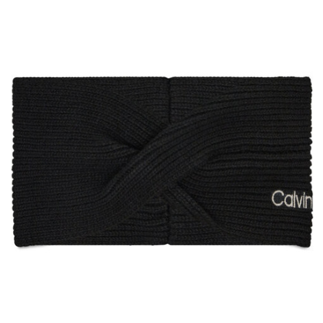 Calvin Klein Textilná čelenka Essential Knit Headband K60K608656 Čierna