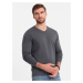 Ombre Men's unprinted longsleeve with a v-neck - graphite