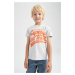 DEFACTO Boy's Regular Fit Crew Neck Short Sleeve T-Shirt