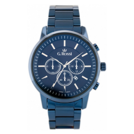 Pánske hodinky v modrom prevedení G.Rossi 6647B-6F1