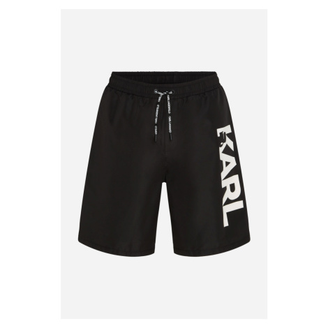 Plavky Karl Lagerfeld Karl Logo Long Boardshorts Black