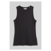 TOP GANT HIGH NECK RIB TANK TOP BLACK