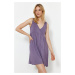 Trendyol Gray Thick Strap Viscose Knitted Nightgown