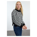 Trendyol Black Basic Striped Knitwear Sweater