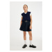 DEFACTO Girl's Belt Detailed Gabardine Pleated Skirt