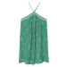 Pull&Bear Letné šaty  zelená / biela