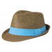 Myrtle Beach Letný klobúk MB6564 - Hnedá / tyrkysová