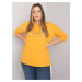 Yellow oversized blouse with rhinestones Elena