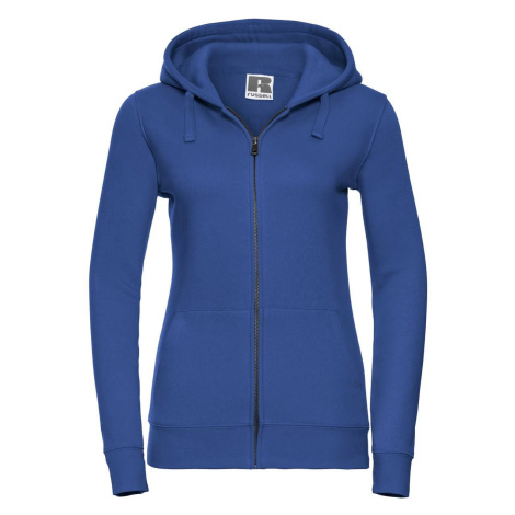 Blue women's hoodie with Authentic Russell zipper