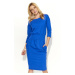 Dámske šaty s voľným strihom stredne dlhé modré - Modrá - Makadamové Modrá