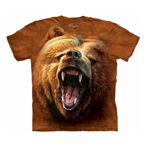 Pánske batikované tričko The Mountain - Revúci medveď - hnedé