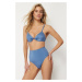 Trendyol Blue High Waist Hipster Bikini Bottom