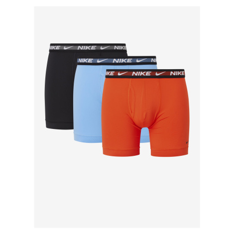 Boxerky pre mužov Nike - čierna, svetlomodrá, oranžová