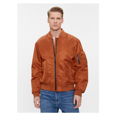 Calvin Klein Bundy bomber Recycled Sateen Hero Bomber K10K109907 Hnedá Regular Fit