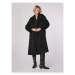 Simple Prechodný kabát PLD502-01 Čierna Relaxed Fit