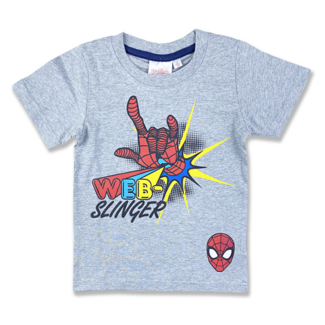 Detské tričko na krátky rukáv - Spiderman, sivé Cactus Clone