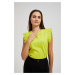 Women's T-shirt with frills MOODO - green