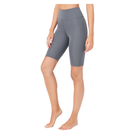 LOS OJOS Women's Anthracite High Waist Contouring Cycling Shorts Sport Leggings.