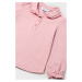Tričko s dlhým rukávom pre bábätká Mayoral ružová farba, s golierom