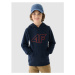 Chlapčenská mikina s kapucňou 4F JUNIOR SWEATSHIRT-JWMM00TSWSM1292-31S-NAVY