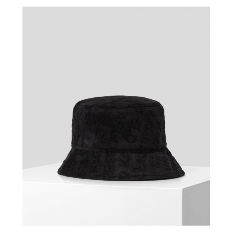 Klobúk Karl Lagerfeld K/Logo Beach Terry Bucket Hat Čierna